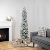 Northlight 6' Flocked North River Pine Pencil Artificial Christmas Tree, Unlit - image 2 of 4