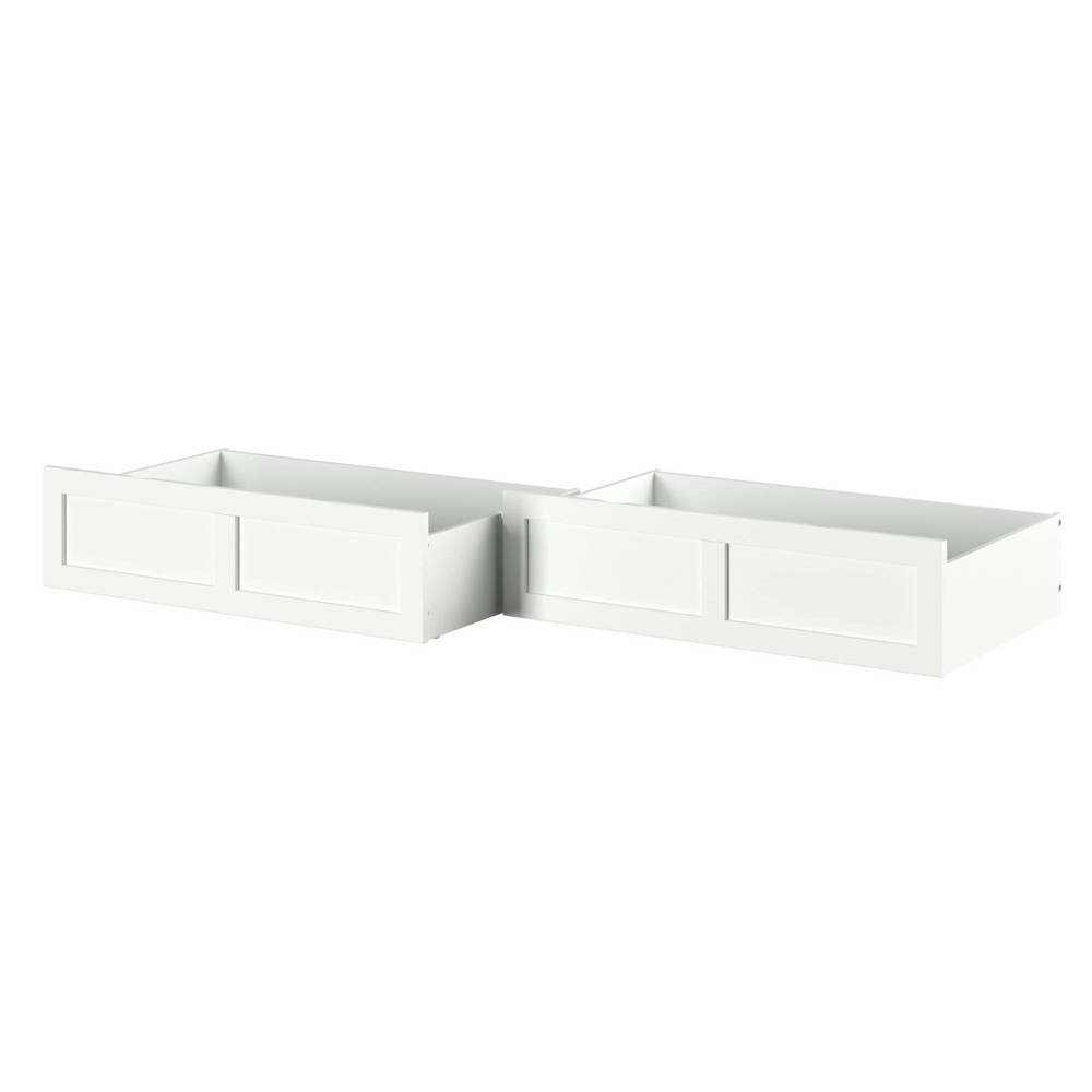 Photos - Bed AFI Set of 2 Twin/Full Drawers White  