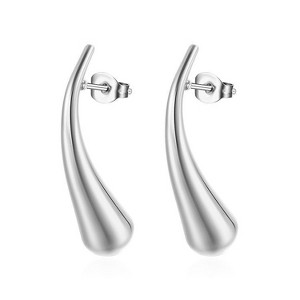Teardrop Hook Earrings for Women Gold Stainless Steel Drop Studs Ginger Lyne Collection - 1 of 4