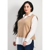 Avenue Women's Plus Size Ava Twofer Vest - 4 of 4