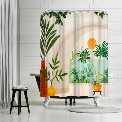 Americanflat Baja Seaside Landscape by Modern Tropical 71" x 74" Shower Curtain