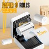 Nelko Genuine Self-Adhesive Thermal Printer Stickers, Compatible with PM230 Mini Sticker Printer, Black on White, 54mmx3.5m, 3 Rolls, White - 2 of 4