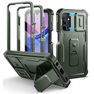 Dexnor for Samsung Galaxy A15-5G Phone Case, [2 Front Frame] [Built-in Slide Camera Cover & Kickstand] Military Grade Shockproof Case - 1 of 3