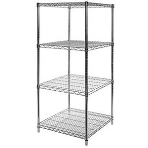Shelving.com Chrome Wire Shelving with 4 Tier Shelves - - 1 of 2