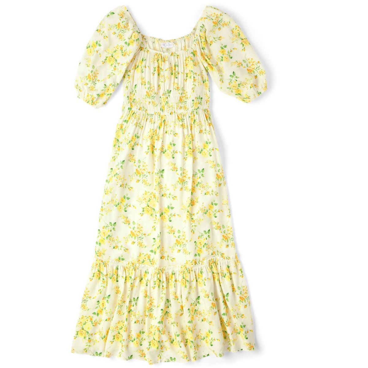 The Children's Place Womens Mommy And Me Three Quarter Sleeve Floral Print Midi Tiered Dress - thumbnail 6