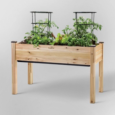 Large Natural Cedar Self-Watering Elevated Planter