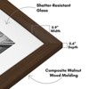 Americanflat 11x14 Walnut Picture Frame - Displays 8x10 With Mat or 11x14 Without Mat - Composite Wood with Shatter Resistant Glass - 4 of 4