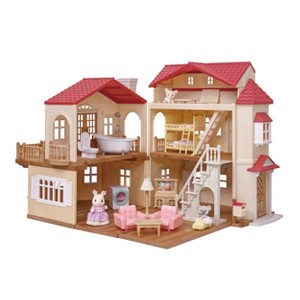 Calico Critters Red Roof Country Home Gift Set, Dollhouse Playset with Figures, Furniture and Accessories - 1 of 4