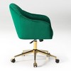 WestinTrends Phoebe Upholstered Velvet Swivel Vanity Office Chair With Wheels - 4 of 4