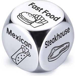 Stocking Stuffers for Men Women Adults: Steel Food Decision Dice Funny Gifts for Him Her Couple Girlfriend Boyfriend Husband Wife Christmas - 1 of 4