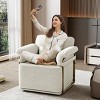 Modern Swivel Accent Chair with 360 Degree Rotation,Upholstered Armchair with Metal Legs,Accent Chair for Living Room or Office-Coolbibila - 2 of 4