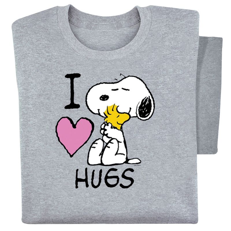Collections Etc Snoopy I Love Hugs T-shirt, 1 of 5