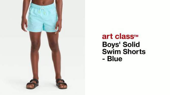 Boys&#39; Solid Swim Shorts - art class&#8482; Blue, 2 of 5, play video