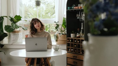 Sapphire Blue Semi-Automatic Espresso Machine with Steam Wand