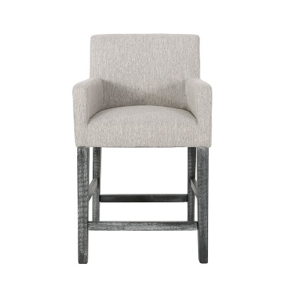 GDFStudio Chaparral Contemporary Fabric Upholstered Wood 26 inch Counter Stool