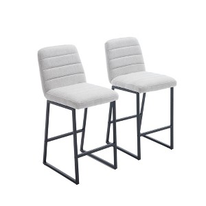 NicBex Set of 2 Bar Stools for Kitchen Island,Counter Height Bar Stools with Footrest,Bar Chairs for Dining Rooms,Kitchens,White/Coffee/Beige/Brown - 1 of 4