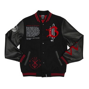 Berserk Brand Of Sacrifice Adult Black Long Sleeve Varsity Jacket - 1 of 2