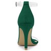 Allegra K Women's Clear Ankle Strap Stiletto Heel Open Toe Sandals - 3 of 4