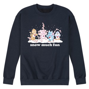 Men's - Care Bears - Cousins Snow Much Fun Graphic Fleece Sweatshirt - 1 of 4