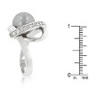 Slickblue Women's Stunning Knotted Simulated Pearl Fashion Ring, 2.4 Ct, Rhodium Finish, Size 5-10 - 4 of 4