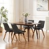 Art Leon Mid-century Modern Faux Leather Swivel Dining Chair, Set of 2 - 2 of 4