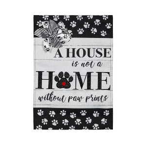 Evergreen Paw Prints Garden Burlap Flag 12.5 x 18 Inches Indoor Outdoor Decor - 1 of 4