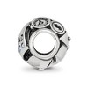 Black Bow Jewelry Sterling Silver with White Crystals College Graduation Bead Charm - 2 of 4