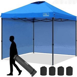 Anybear 10x10FT Blue Pop Up Canopy Tent with 2 Sidewalls - 1 of 4