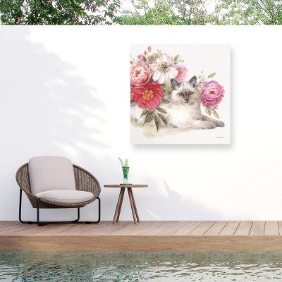 Lisa Audit Obviously Pink 21 Square Outdoor Canvas Art