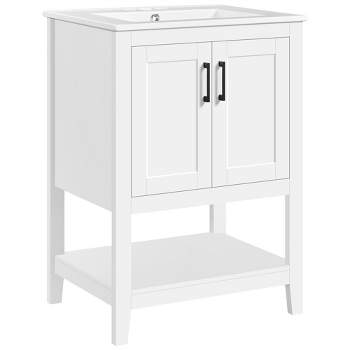 Yaheetech 34inch Bathroom Vanity with Sink, White