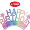 Beistle Glittered Happy Birthday Headbands, One Size Fits Most, Pack of 2 Multicolored - 3 of 4