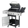 BestParts 3 Propane Grill, Outdoor Gas Griddle with Side Burner, 37230 BTU, Enameled Cast Iron Grates for Patio Cooking - 2 of 4