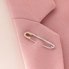 Ross-Simons 0.16 ct. t.w. Diamond Safety Pin in Sterling Silver and 14kt Yellow Gold - 3 of 4