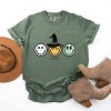 S.W.Smiley Skeleton Witchy Monster - Women's Garment Dyed Graphic T-Shirt - 2 of 4