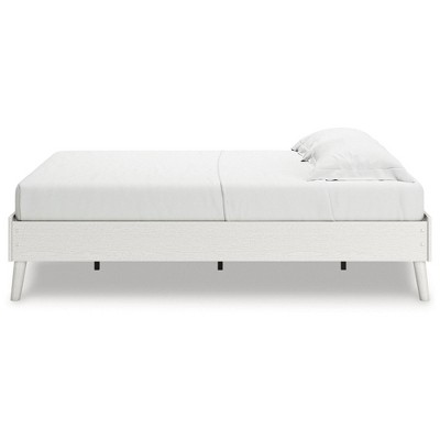 Aprilyn White Full Platform Bed with Wood Frame
