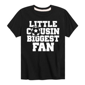 Boys' - Instant Message - Little Cousin Biggest Soccer Fan Short Sleeve Graphic T-Shirt - 1 of 4