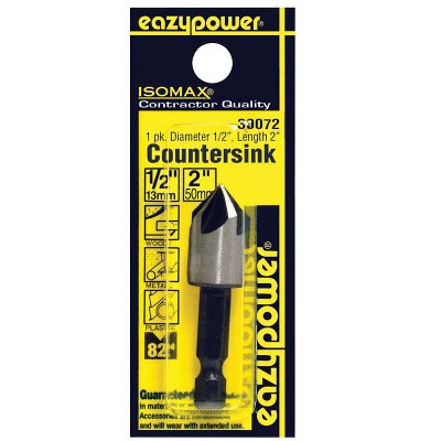 Eazypower Isomax 1/2 in. Tool Steel Countersink Bit 1 pc