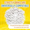 Strictly Briks Bricks Starter Kit, White, 144 Pieces, 1x4 Inches, Building Creative Play Set - 4 of 4