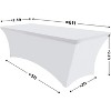 KOVOT 6ft Fitted Premium Rectangular Spandex Stretchable Tablecloth - 3 of 4