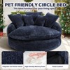 AENKYO 81.1" Cloud Couch Sleeper Indoor Lazy Sofa, Oversized Round Deep Seat Chaise Lounge Chair with 14 Pillows for Living Room - 2 of 4