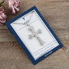 Anna-Kaci Silver Tone Crystal Rhinestone Cross Patonce Necklace with Message Card & Envelope Jewelry Gift - 3 of 4