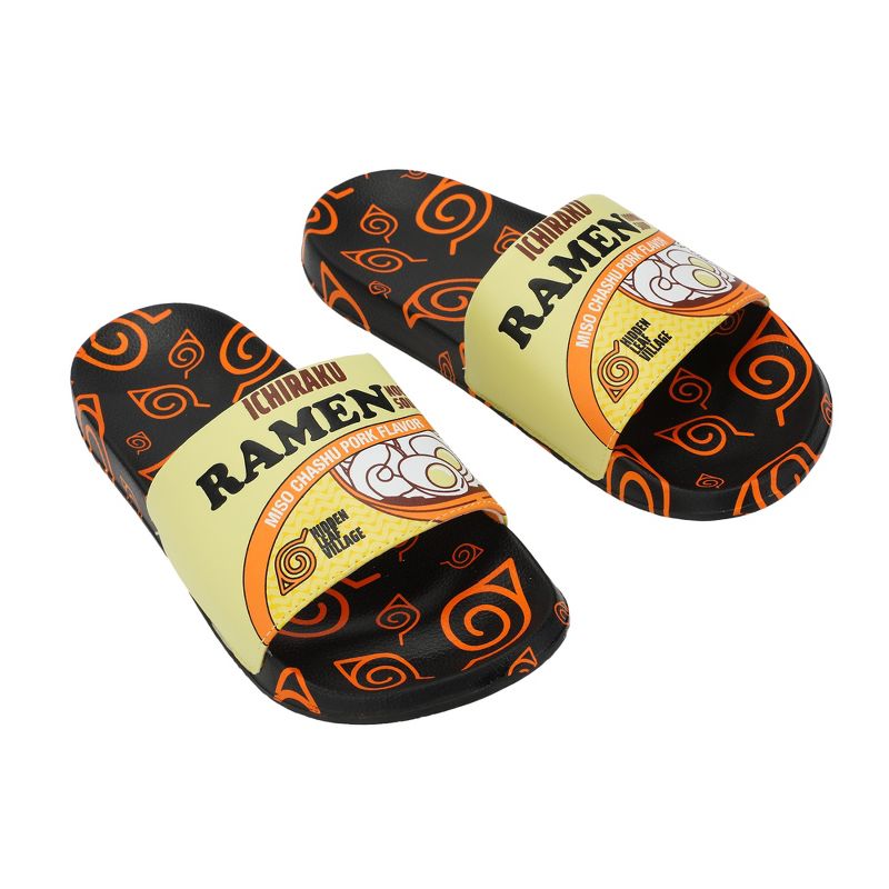 Naruto Ichiraku's Ramen Men's Black Slide Sandals, 1 of 7