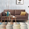 Costway Modern Fabric Couch Sofa Love Seat Upholstered Bed Lounge Sleeper 2-Seater Brown - image 4 of 4