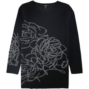 Alfani Womens Abstract-Print Pullover Sweater - 1 of 1