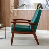 Modern Armchair Solid Wood Accent Chair,Living Room Comfy Single Sofa Chair Upholstered Wooden Lounge Chair,Vintage Chairs-Cuddlewood - 3 of 4