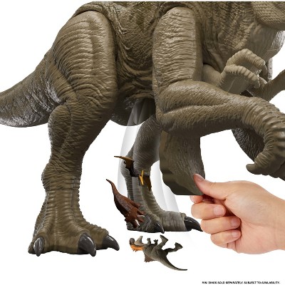 Детские фигурки Jurassic World Rebirth Super Colossal Distortus Rex Dinosaur Figure, 31 Inch, Swallows Minis — фото 4