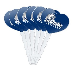 Drake Primary Logo Heart Love Cupcake Picks Toppers Decoration Set of 6 - 1 of 4