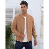 BLUEMING Mens Varsity Leather Jacket Vintage Lightweight Suede Bomber Softshell Flight Casual Jacket - 4 of 4