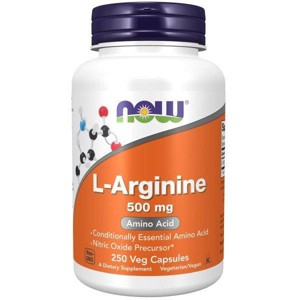L-Arginine 500mg by Now Foods  -  250 Capsule - 1 of 3