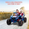 2-Seater 24V Ride-On UTV – Powerful 4WD Electric Car for Kids with Remote Control, Shock Absorbers, Leather Seats, Music & Lights - 2 of 4